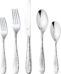 Hammered Silverware Set | Premium 18/10 Stainless Steel Flatware Service by DANIALLI