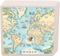 Xplorer Maps Regional Ceramic The World Coaster, Highly Absorbent Tabletop Protection - for Cold Drinks, Wine, and Drinking Glass - Suitable for Any Kinds of Mugs and Cups.