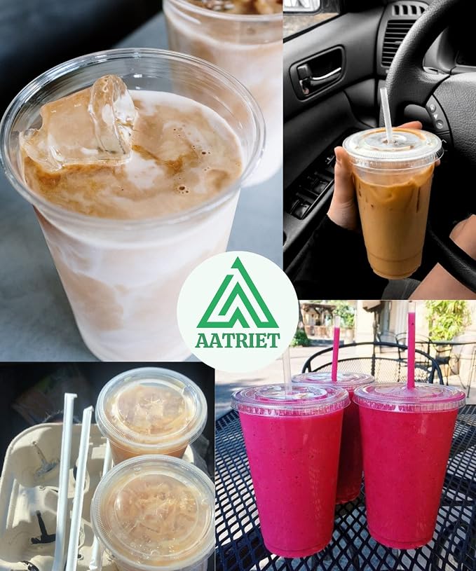 Aatriet 24 oz Clear Plastic Cups - Image 5