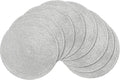 SHACOS Christmas Glitter Silver Placemats Set of 8 Sparkle Bling 15 inch Round by SHACOS