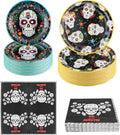 180Pcs Day of the Dead Party Supplies Paper Plates and Napkins Serve 60 | by Hpscdyo