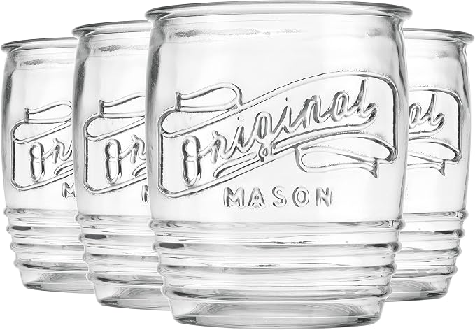 Glaver's Drinking Glasses Set of 4 Original Mason Whiskey 13 Oz Genuine - Image 4