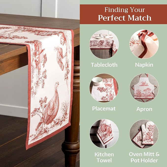 Maison d' Hermine Table Runner 100% Cotton 14.50" x 36" | Table Runners 36 - Image 5