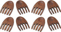 Woodard & Charles Wood Salad Hands Servers, Cherry Stain, 4 PACK | Pack of 4 by WoodardandCharles