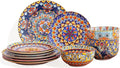 12-Piece Bohemian Porcelain Dinnerware Set by Unknown