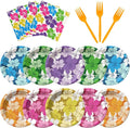 Hawaiian Luau Party Decorations, Tropical Hibiscus Tableware Set by OuMuaMua