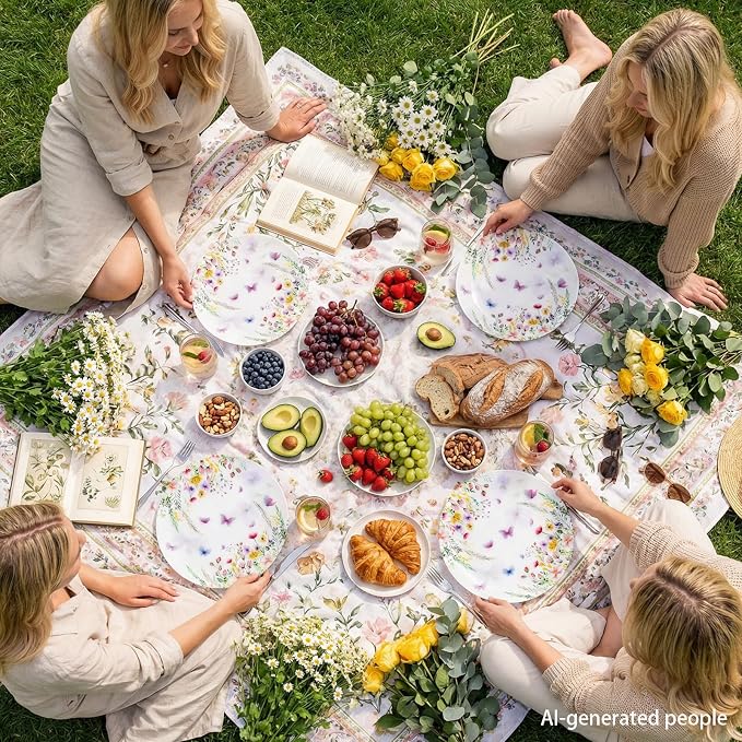 60PCS Wildflower Plates Disposable - Image 6