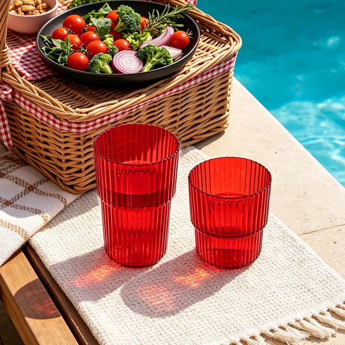 48 Pack Plastic Wine Glasses, 16 Oz Highball Glasses & 12 Oz Cocktail Glasses - Image 3