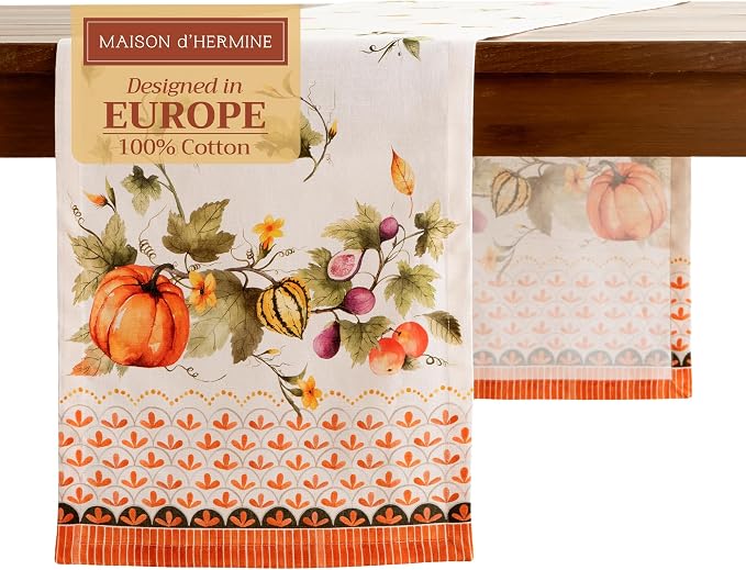 Maison d' Hermine Table Runner 100% Cotton 14.50" x 108" | Table Runners 108 by MaisondHermine