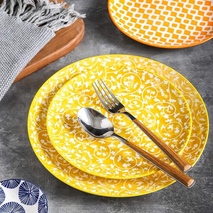 Selamica 10 inch Porcelain Dinner Plates, Large Size Serving Plate - Image 5