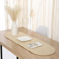 Encasa XO Table Runner, Handmade Ribbed Cotton 12"x36" | Beige, Heat & Scratch by EncasaXO