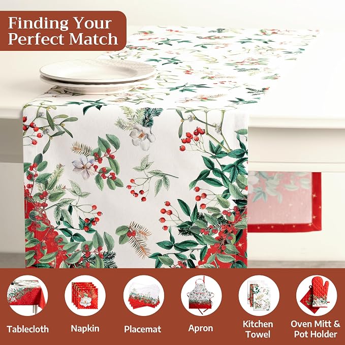 Maison d' Hermine Table Runner 100% Cotton 14.50" x 72" | Table Runners 72 - Image 4