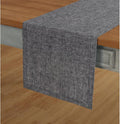Solino Home 100% Pure Linen Table Runner Black Long, Athena 14 x 156 in | Table by SolinoHome