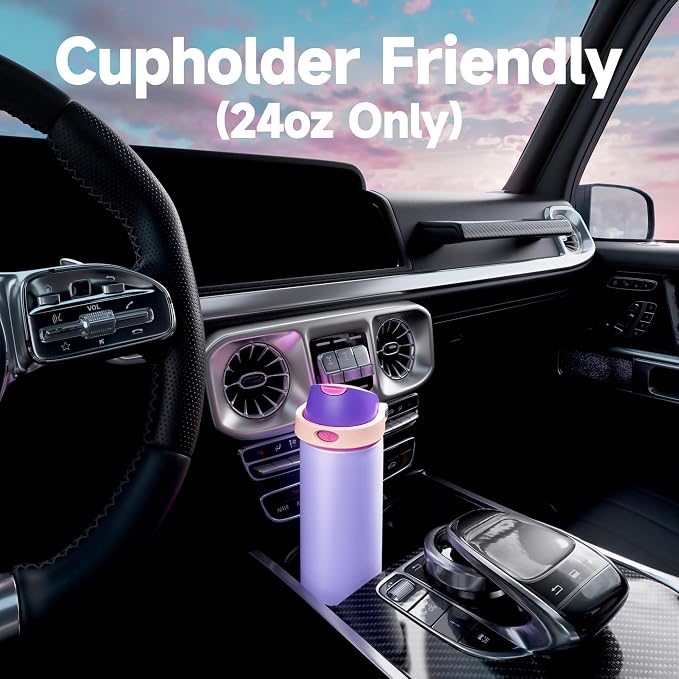24 oz Insulated Water Bottle for Women: Meoky Stainless Steel Metal Water Bottle - Image 6