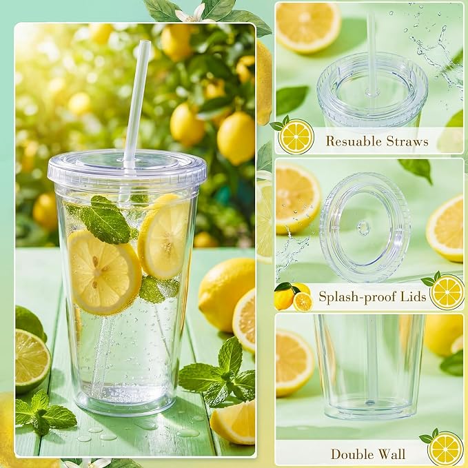 Nuogo 4 Pieces Insulated Double Wall Plastic Tumbler - Image 5