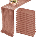 12 Pack 10Ft Cheesecloth Table Runner 35x120 Inch Boho Gauze Table Runner by Fivenl