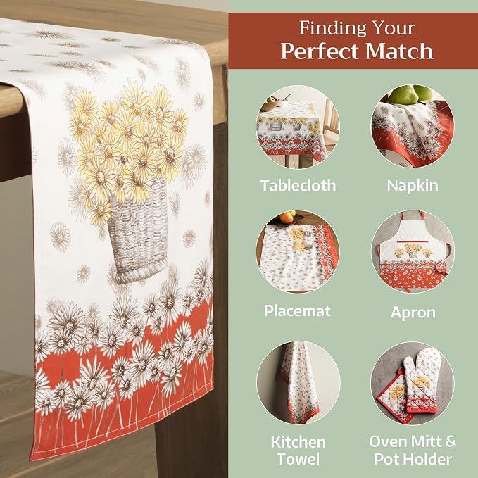 Maison d' Hermine Table Runner 100% Cotton 14.50" x 72" | Table Runners 72 - Image 5