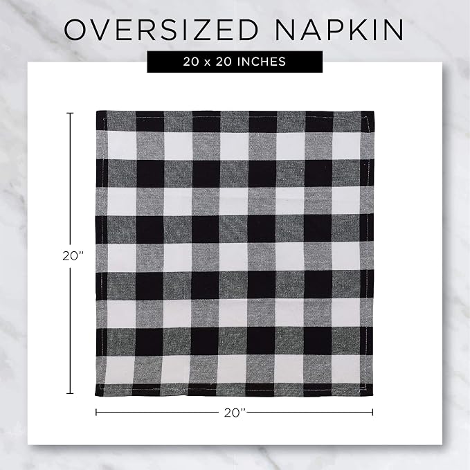 DII Checkered Tabletop Collection 100% Cotton, Machine Washable, Napkin Set - Image 9