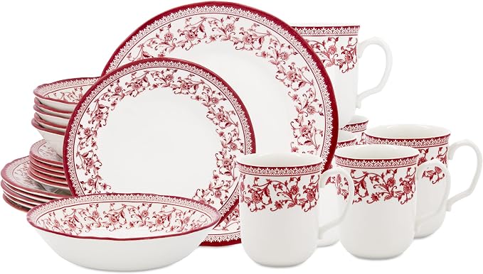 24-Piece Porcelain Dinnerware Set by TudorEngland
