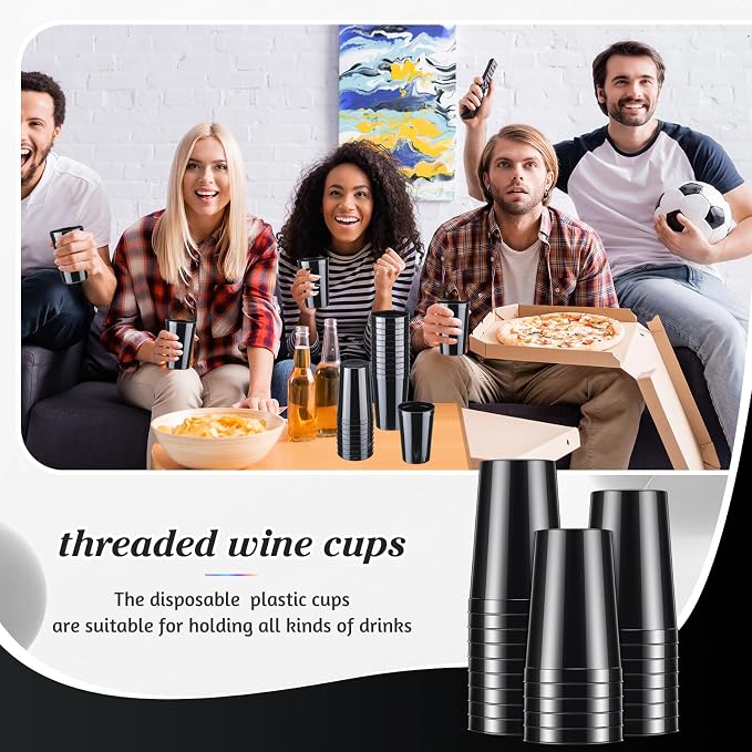 Mifoci 24 Pcs Stadium Plastic Cups Blank Reusable Drink Tumblers Bulk Stackable - Image 6