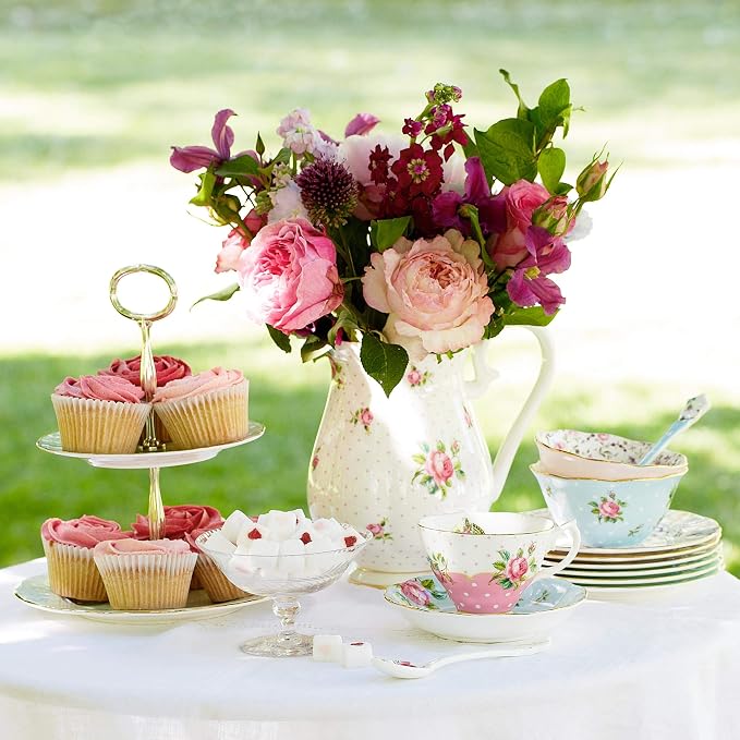 Royal Albert Polka Rose Cake Stand Two-Tier - Image 4