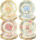 72 Pcs 6 Inch Floral Paper Plates by Maxcheck