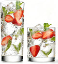 Everyday Drinking Glasses Set of 8, 14oz Tall Glass Cups & 10.5oz Short Dof by Farielyn-X