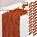 25 Pack Terracotta Fall Table Runner 17 x 108inch Cheesecloth Table Runner Boho by Lumaycens