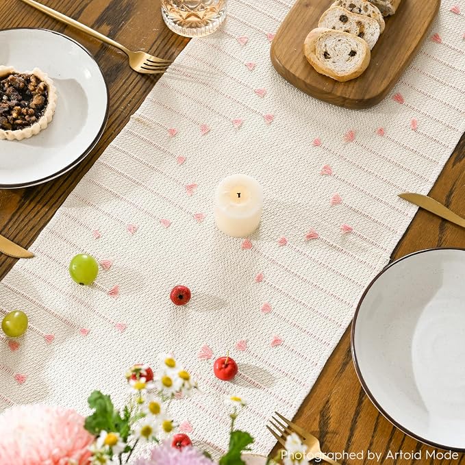 Artoid Mode Pink Boho Table Runner - Image 3