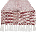 DII Woven Basics Collection 100% Cotton Knit Table Runner, Barn Red by DII