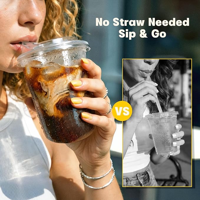 50 Pack 16 oz Round Bottom Plastic Cups - Image 5