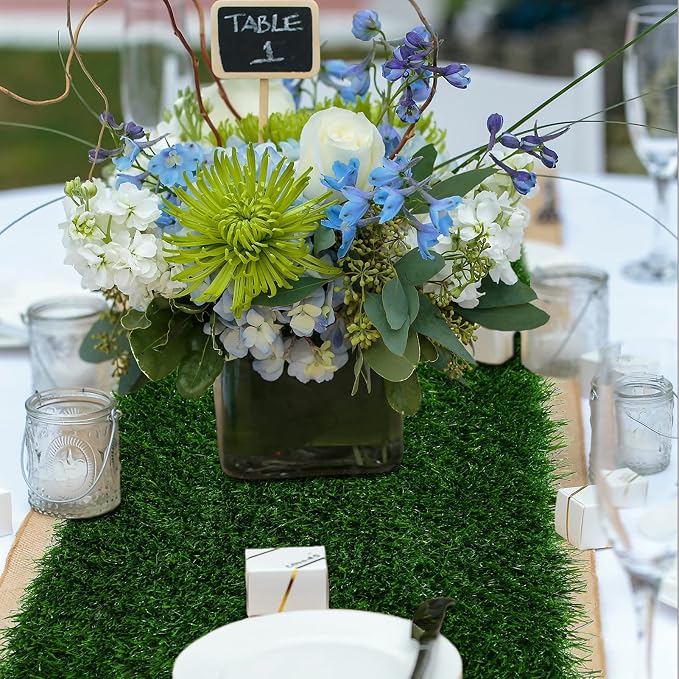 XLX TURF Green Artificial Grass Table Runner 12x132 Golf Party Decorations | - Image 8