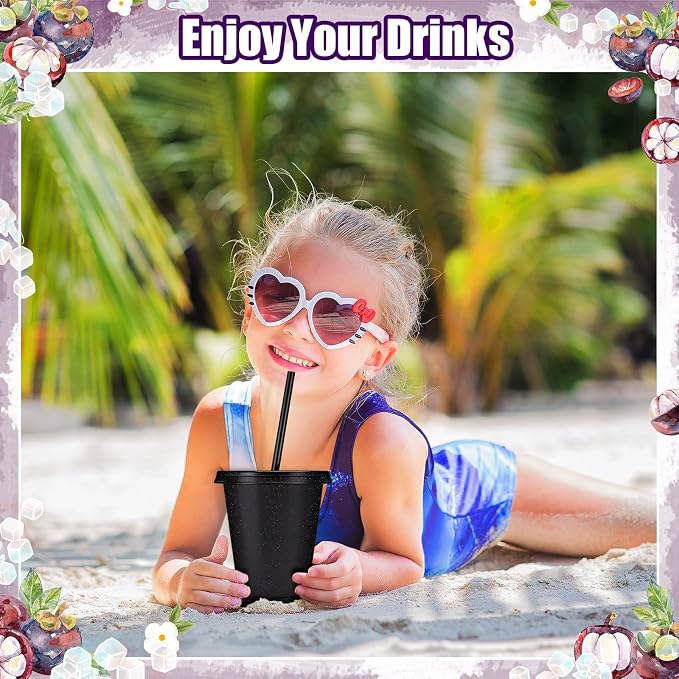 24 Pcs Plastic Tumblers with Lids and Straws, Reusable Cups with Lids Plastic - Image 6