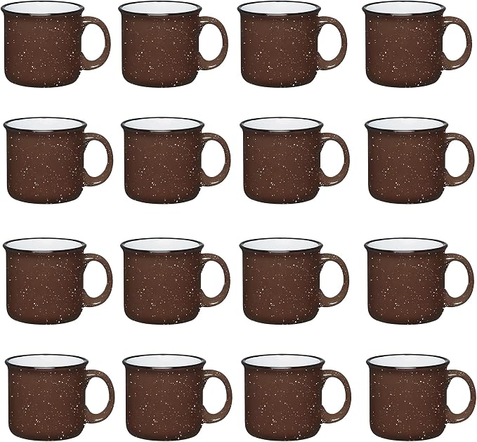 Set of 16 Ceramic Campfire Mugs – 15 Oz, Camping – Customizable by GiftsbyDesign