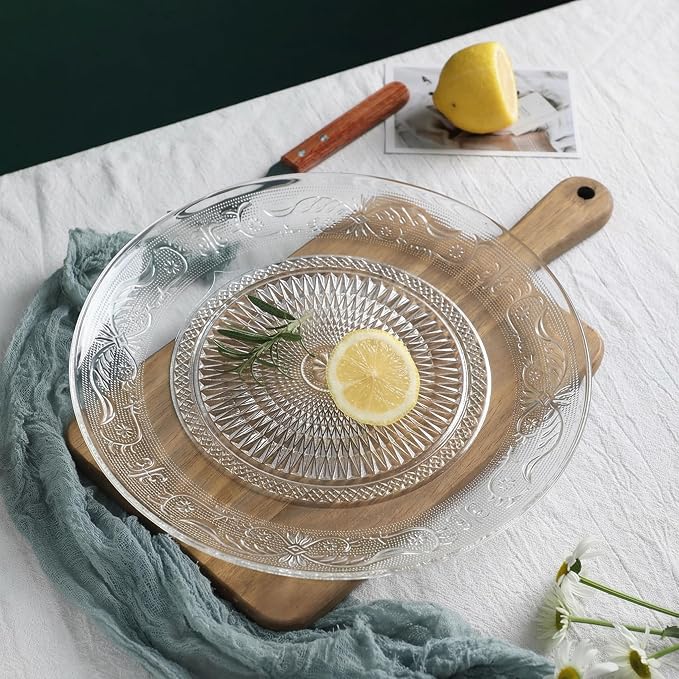 Elsjoy 6 Pack 10 Inch Large Glass Dinner Plate - Image 7