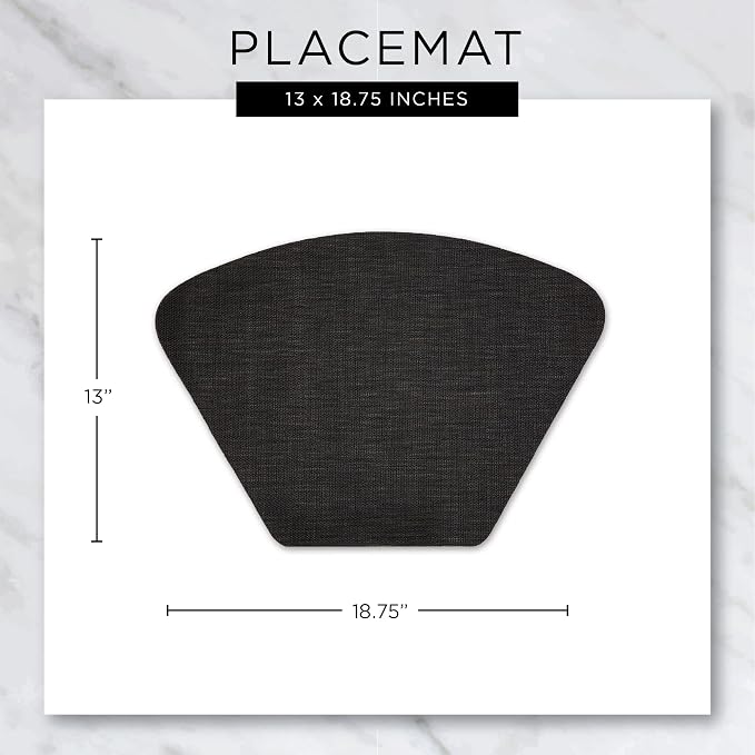DII PVC Tabletop Collection Woven Indoor/Outdoor, Wedge Placemat Set, 6 Piece - Image 6