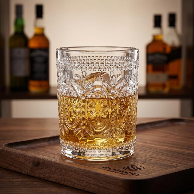 Bekith 6 Pack Drinking Glasses, 9.5 oz Romantic Water Glasses - Image 6