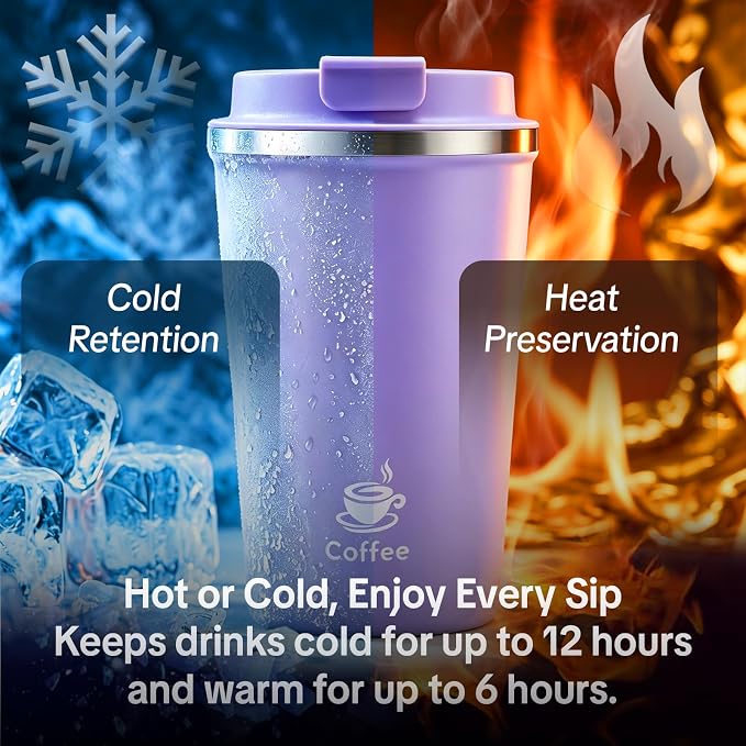 17oz Travel Coffee Mug, Leakproof Vacuum Coffee Cup Insulated Tumbler | 304 - Image 8