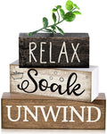 Moucuny 4 Pcs Bathroom Shelf Decor Sign Farmhouse Bathroom Decor and by Moucuny