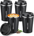 Sieral 4 Pcs 13 oz Travel Coffee Mug Insulated Reusable Coffee Cups by Sieral