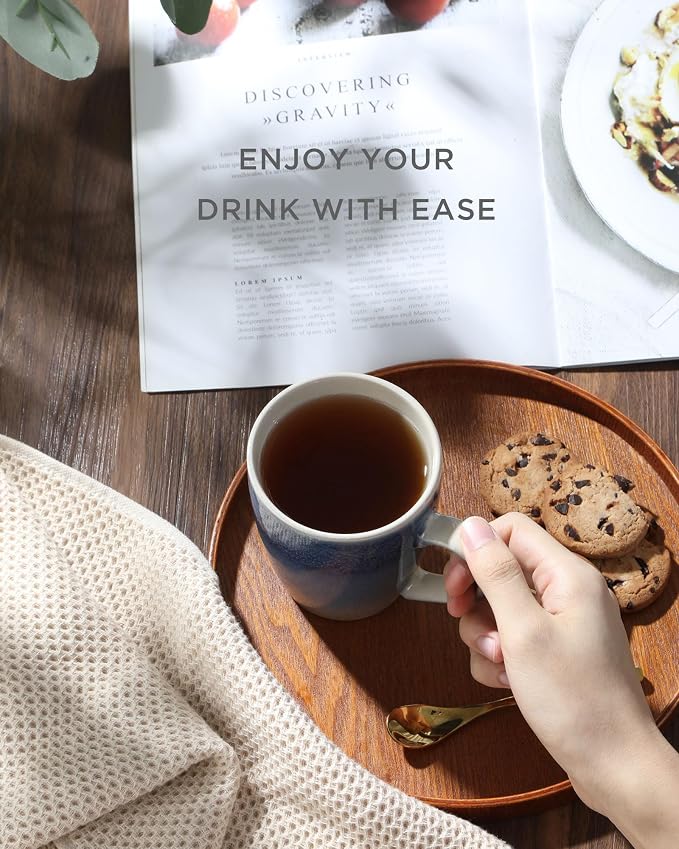 famiware Coffee Mugs Set, 13oz Mug Set of 6, Stoneware Cups - Image 3