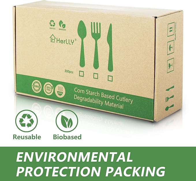 Compostable Forks, 300 Disposable Forks - Image 3
