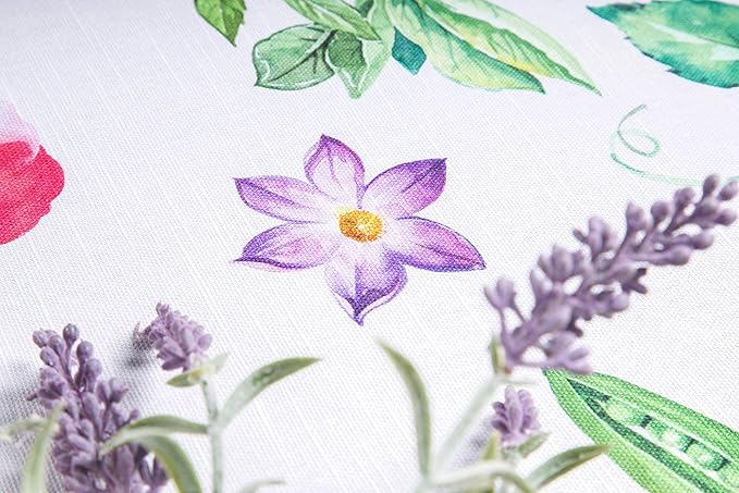 Maison d' Hermine Table Cloth Rectangle Table 100% Cotton 60 x 108 Inches Tablecloth Reusable Decorative for Dining Room Farmhouse Home Valentines Day Decorations Spring Summer - Giverny