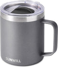 SUNWILL Travel Coffee Mug with Lid, Insulated Tumbler with Handle, 14 oz by SUNWILL