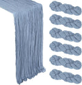 6 Pack Dusty Blue Cheesecloth Table Runner 10Ft Gauze Cheese Cloth Table Runner by Heneger