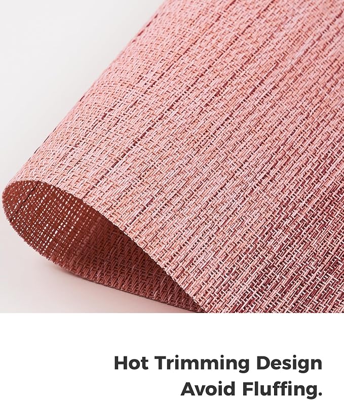 Leetaltree Gradient Pink Woven Placemats Set of 4 - Image 4