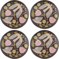 Karma, 8.75 inches Melamine Salad Plates Set of 4, Reusable Dishwasher Safe by KarmaGifts