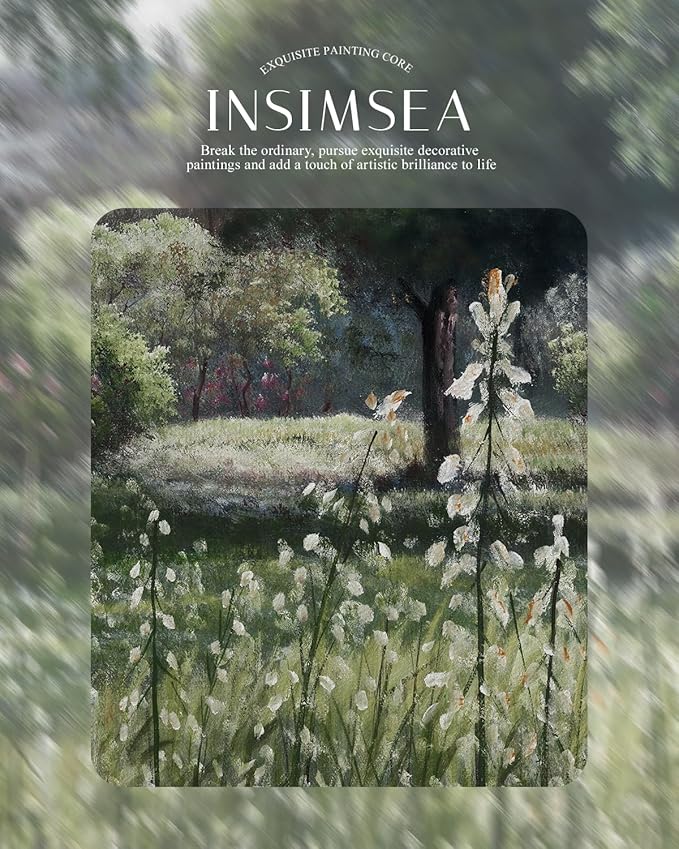 InSimSea Gold Picture Framed Wall Art, Living Room Bedroom Vintage Wildflower Field Gallery Canvas Print Wall Decor, Home Farmhouse Decor, Antique Paintings with Frames 13x16inch