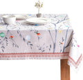 Maison d' Hermine Table Cloth Rectangle Table 100% Cotton 60 x 120 Inches Fall Tablecloth Reusable Everyday Use for Thanksgiving Christmas Decorations Dining Farmhouse Party (Fairy Christmas)