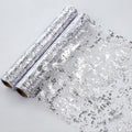Snowkingdom 2 Pieces Silver Table Runner, Sequin Glitter Foil Metallic Thin by Snowkingdom